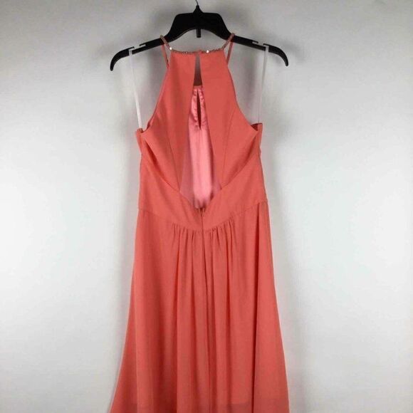 Minuet Coral Halter High Low Dress Size M - Picture 5 of 5